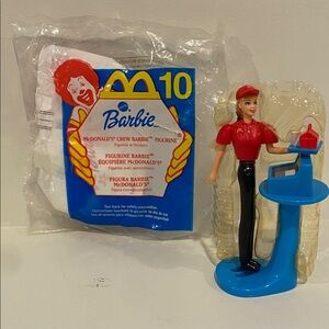 2000 Barbie McDonald’s Happy Meal Toy - McDonald’s Crew Barbie      vintage toys